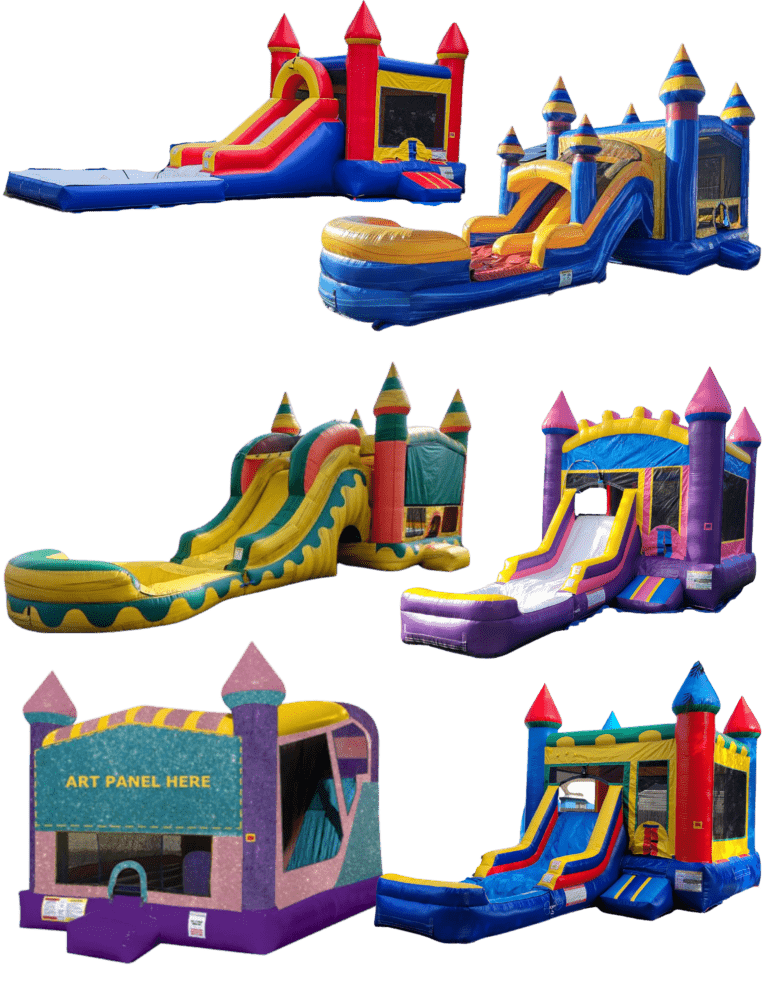 Bounce house slide combo rentals in Lee County FL by Lee County Bounce Houses