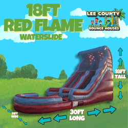 18 FT Red Flame Water Slide