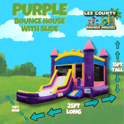 Purple Bounce House / Slide Combo